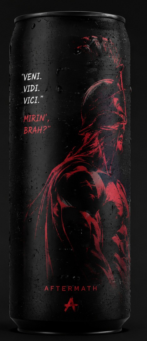 AFTERMATH Zyzz Edition can, side artwork panel